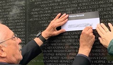 These names on the wall are in the Vietnam Memorial. There are two very