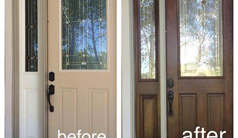 Finishing A Fiberglass Exterior Door Hometalk Front Refinishing Project Wood Front s