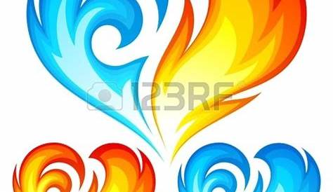 Fire and Ice heart. Symbol of love. | Twin flame art, Fire heart, Ice heart