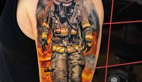 Fire Dept. Custom Tattoo | Fire fighter tattoos, Fire tattoo