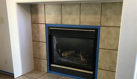 Fireplace Makeover Painted Tile