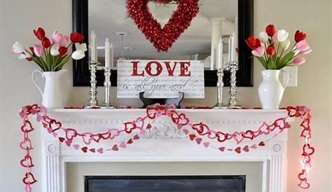 Fireplace Mantel Valentine's Day Mantel Decorating Ideas 35 Best For Images On
