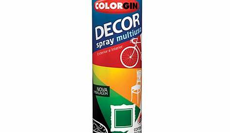 Tinta Colorgin Spray Uso Geral Preto Fosco 400ML - Elastobor