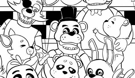 Top 20 Printable Five Nights at Freddy's Coloring Pages - Online