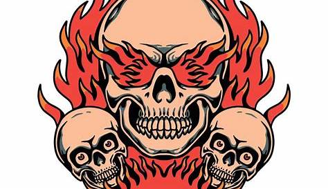 Flaming Skull Drawing at GetDrawings | Free download