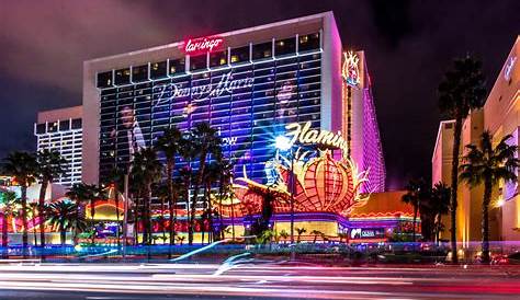 Aerial view of Flamingo Hotel and Casino the Strip, Las Vegas Stock