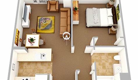 One Bedroom Floor Plan Design - ROOMVIDIA