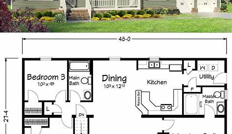 Floor Plans For Ranch Houses Style House Plan With 4 Bed 4