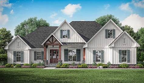 Modern Farmhouse Plan: 2,743 Square Feet, 4 Bedrooms, 4.5 Bathrooms