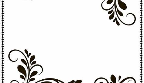 Free Page Border Designs Flowers Black And White, Download Free Page