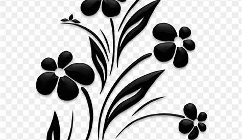 Black And White Flowers PNGs for Free Download