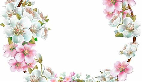 Transparent PNG Photo Frame with Purple Flowers | Colorful borders