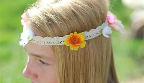Flower Headband Hairstyle Tutorial Pin On Baby Blessings