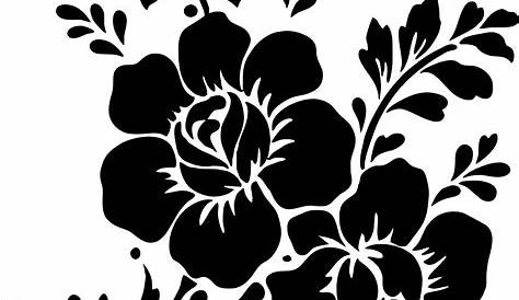 Fajarv: Transparent Black And White Flowers Png