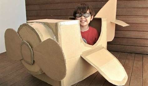 Cardboard Box Airplane - Repeat Crafter Me