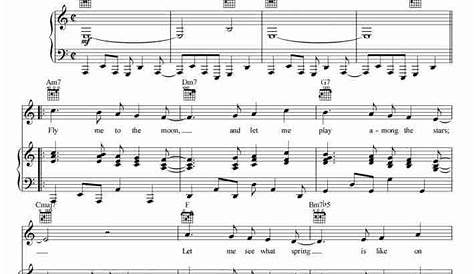Fly Me To The Moon (In Other Words) sheet music by Frank Sinatra (Easy