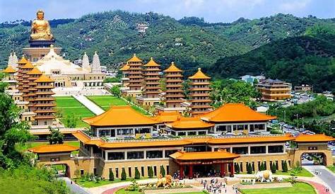 Horizontal Shot of Fo Guang Shan Temple, the Largest Buddhist Temple in