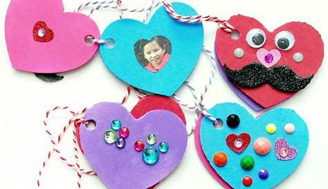 Foam Valentines Day Crafts Diy Valentine For Kids Butterfly Kisses 4 Craft Hearts Glued
