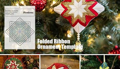 Folded Ribbon Ornament Template