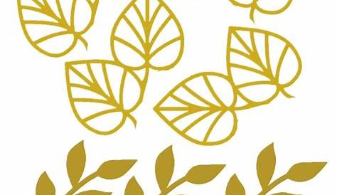 Folhas douradas para decoração png