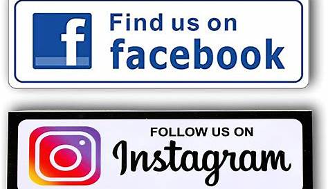 eSplanade Instagram Facebook Sign Sticker Autocollant (Instagram et