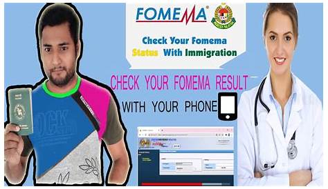 Check Your Fomema Test Result From Immigration Portal - YouTube