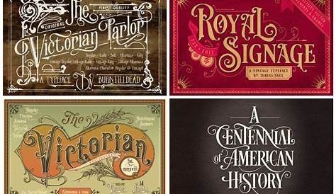 24 of the Best Classic Fonts from the 1800s | Vintage fonts, Pretty