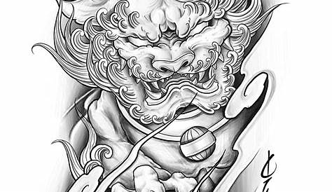 Foo Dog Drawing at GetDrawings | Free download