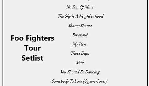 Foo Fighters Tour Setlist 2023 : Schedule, Venue, Dates List