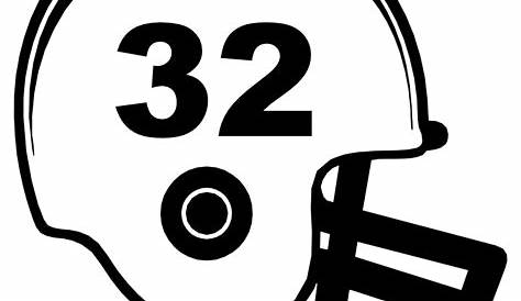 Football Helmet Sticker With Any Number