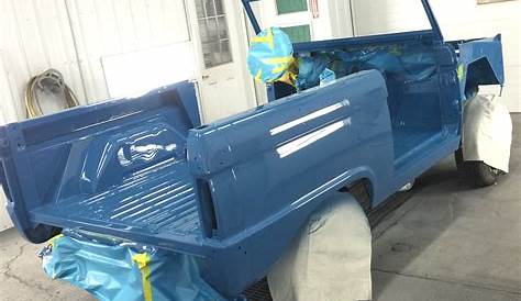 Ford Harbor Blue Paint 1969 Bronco Restoration Maxlider Brothers Customs