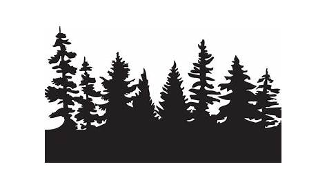 Silhouette Drawing Forest - Silhouette png download - 2896*2896 - Free
