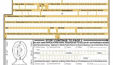 Form Ds11 Application For A U.s. Passport printable pdf download