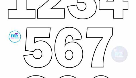 Moldes de Números em EVA para Imprimir de Diferentes Tamanhos | Max Dicas