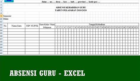 Download Format Absensi Guru Excel - Belajar Office