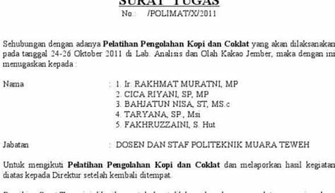 Contoh surat tugas