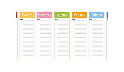 Planificador semanal imprimible horario semanal agenda - Etsy España