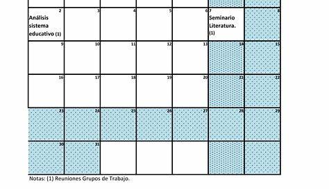 ⏩Formato de calendario mensual de actividades - Gestión eficaz del