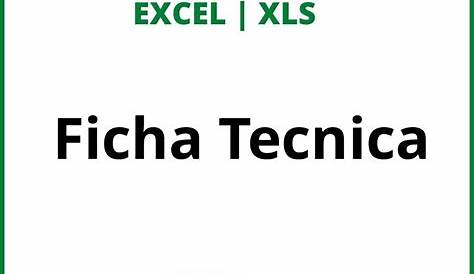 Ficha Tecnica | Refrigerador | Microsoft Excel