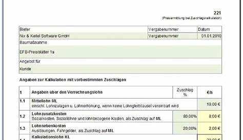 Formblatt 223 : EFB-Preis-FormblÃ¤tter: Erfolgreiche Angebote ganz