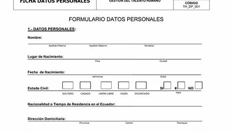 Ficha de Datos Personales Matricula 2020 | Aprendizaje | Estudiantes