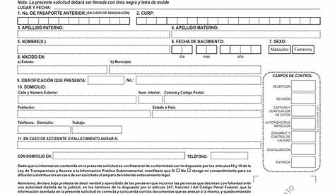 Solicitud De Pasaporte - El formulario se puede rellenar en línea