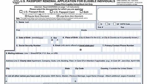 Formulario DS-11 para solicitar Pasaporte