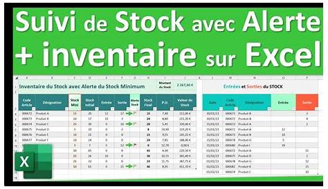 EXCEL - Cours et Formation Vidéo (Tutoriel ) Nice: Gestion des Stocks