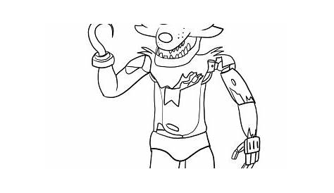 Coloriage fnaf freddy five nights at freddys foxy - JeColorie.com