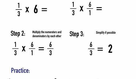 Dividing Fraction Whole Number by Fraction worksheet