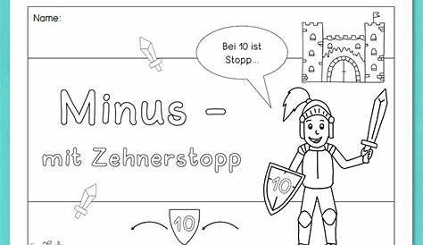 Lernheft zum Zehnerübergang / minus - Frau Locke