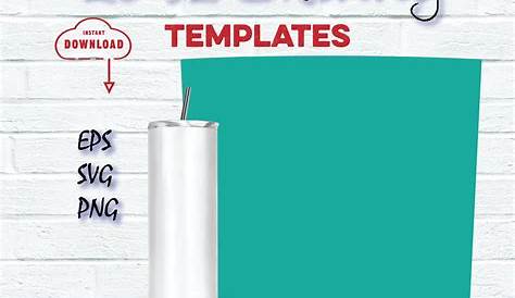 20 Oz Skinny Tumbler Template Template for Tumbler Full Wrap - Etsy UK