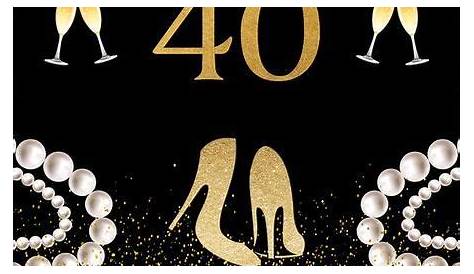 40th Birthday Party Decoration, Extra Large Fabric Black Gold Sign