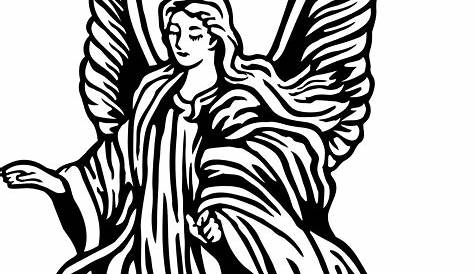 Download High Quality christmas clipart black and white angel